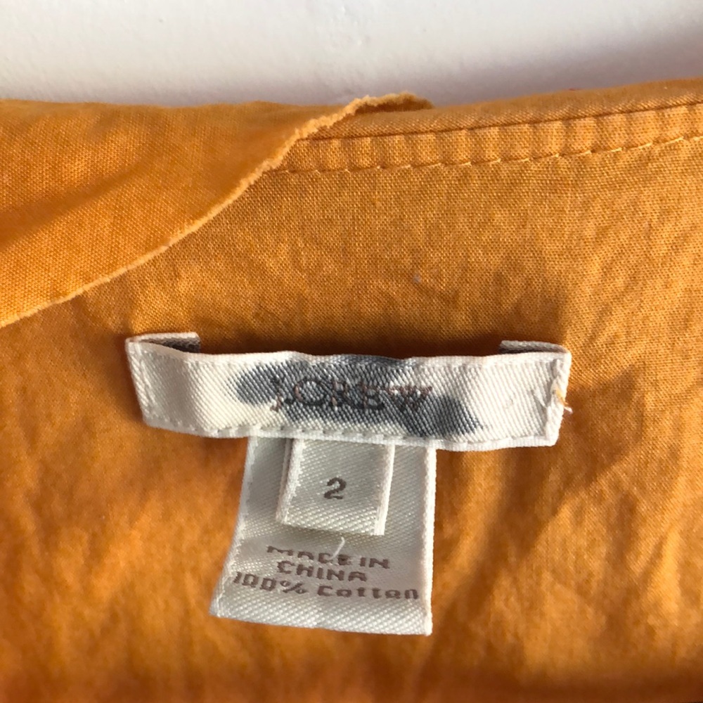 J. Crew Women's Sleeveless Ruffle Top - Mustard - Picture 5 of 7